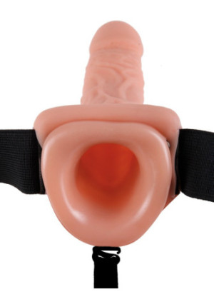 11 inch Vibrating Hollow Strap-On